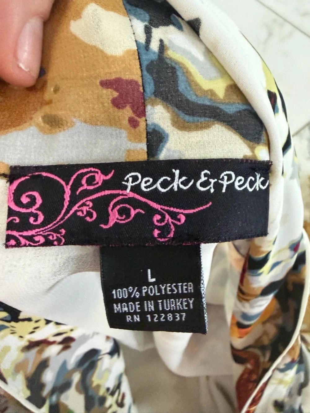 Peck & Peck Women’s Large Butterfly Sheer Open Front Kimono Coverup Cardigan - Picture 4 of 4